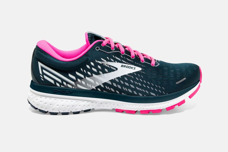 Brooks Ghost 13 Womens Australia - Road Running Shoes - Black/Pink (391-FXRDO)